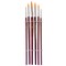 6-Piece Round Brush Set - Fine Point Detail for Oil, Watercolor, Acrylic Painting